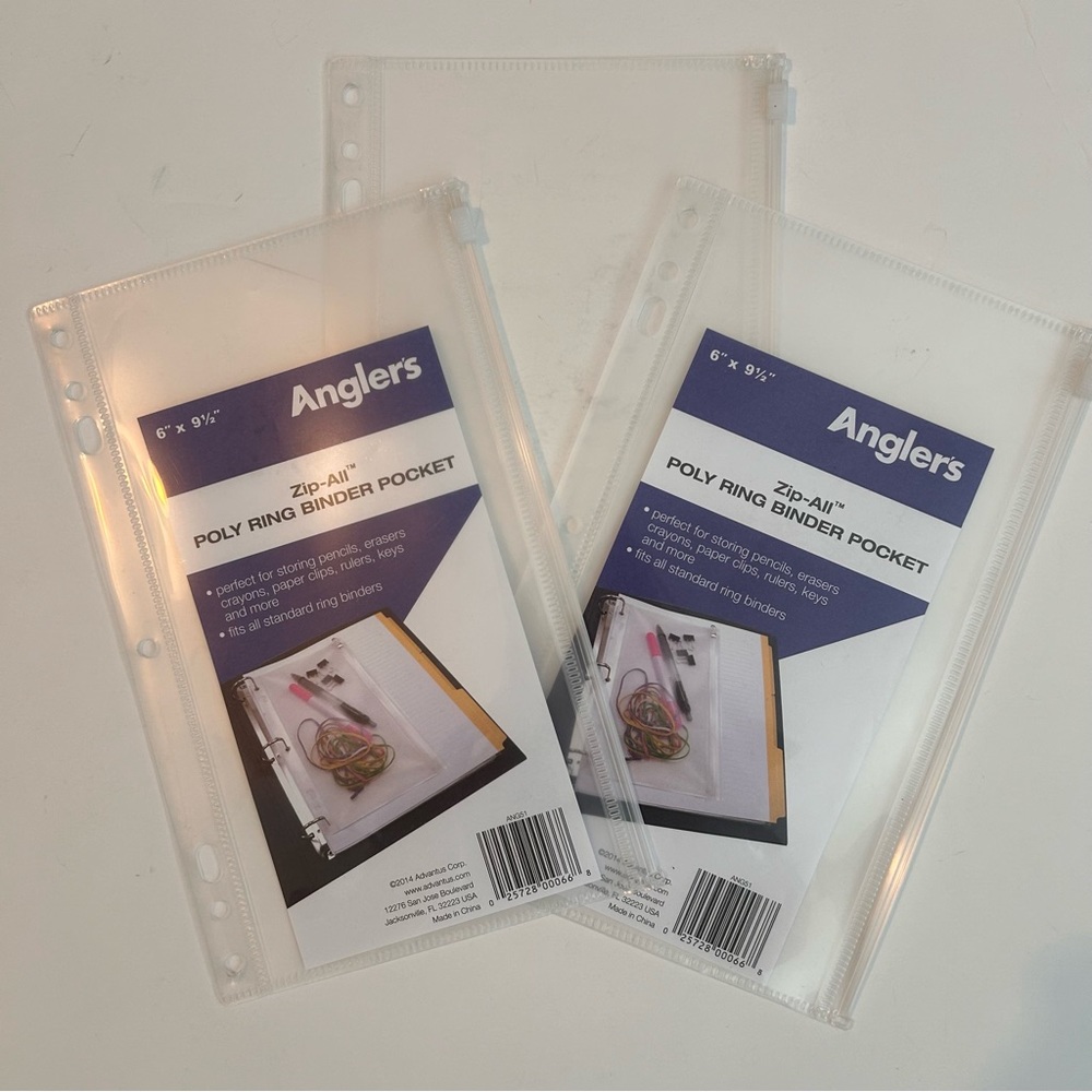 Binder Pockets QTY 3 New